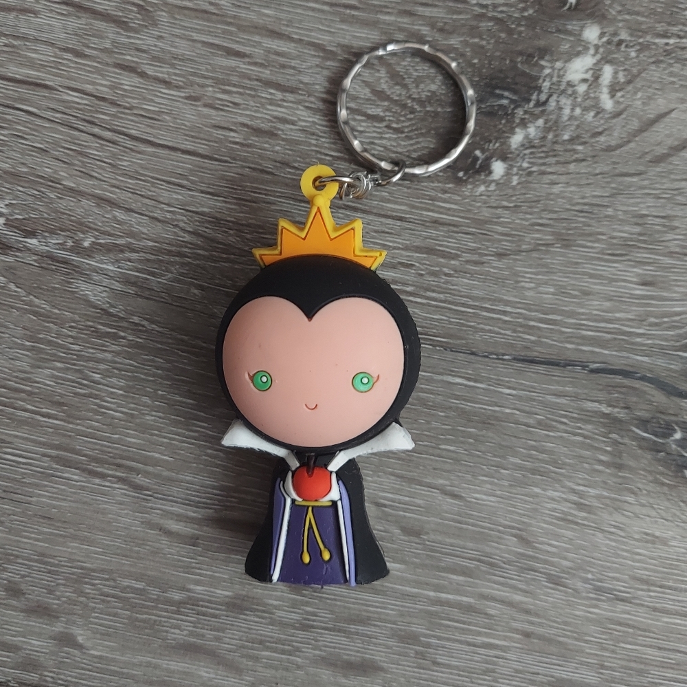 Disney Evil Queen Rubber Keychain - Black, Purple, Yellow, Red, Green, White